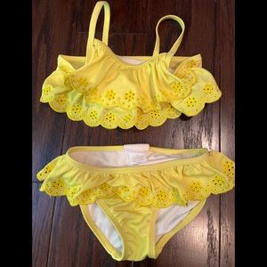 Yellow two piece swimsuit